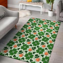 St Patrick Day Leprechaun Pattern Print Area Rug Living Room Rug Home Decor
