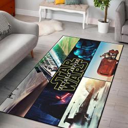 Star Wars Force Awakens Action Adventure Sci Fi Rug Living Room Rug Home Decor