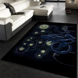 Starry Xenomorph Area Rug Living Room And Bed Room Rug Rug Regtangle Carpet Floor Decor Home Decor