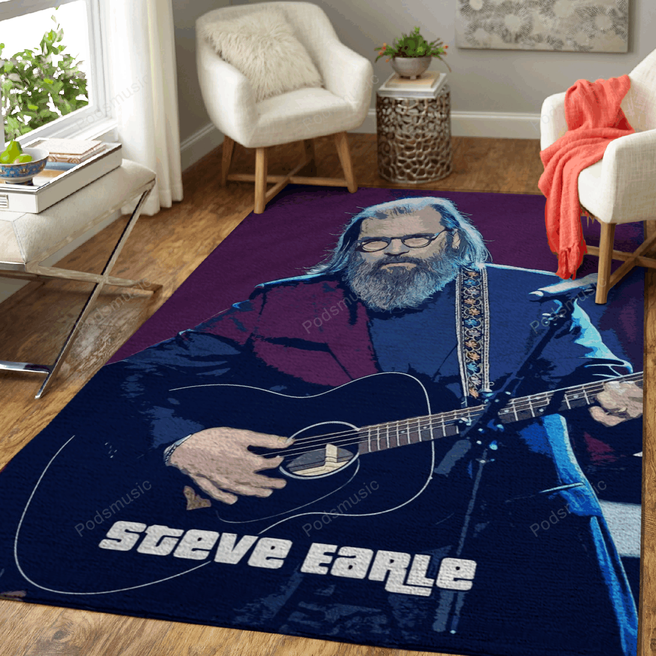 Steve Earle Country Music Art For Fans Area Rug Living Room Carpet Rug Regtangle Carpet Floor Decor Home Decor