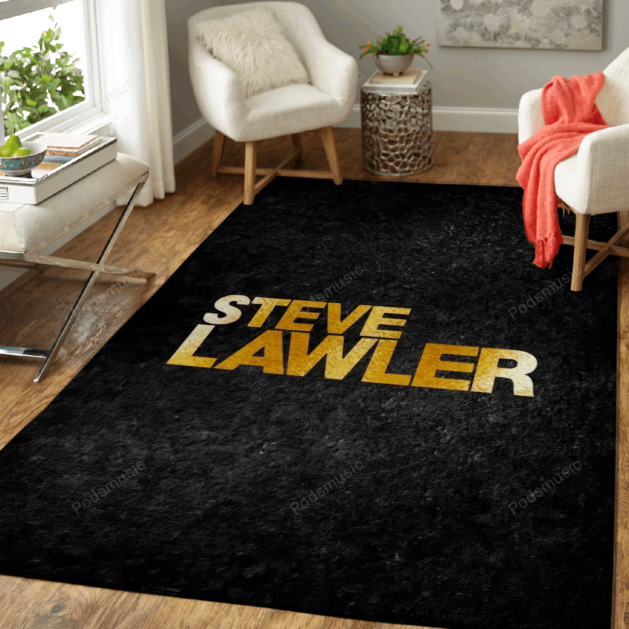 Steve Lawler Gold Badges Art For Fans Area Rug Living Room Carpet Rug Regtangle Carpet Floor Decor Home Decor