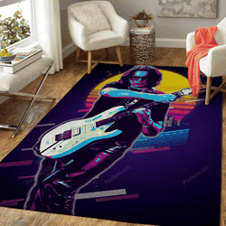 Steven Siro Vai Artwork Music Synthwave 80S Art For Fans Area Rug Living Room Carpet Rug Regtangle Carpet Floor Decor Home Decor