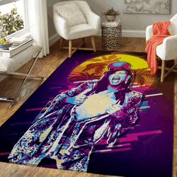 Steven Tyler Artwork Music Synthwave 80S Art For Fans Area Rug Living Room Carpet Rug Regtangle Carpet Floor Decor Home Decor