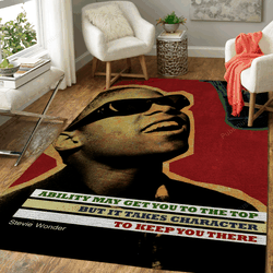 Stevie Wonder Quote Music Art For Fans Area Rug Living Room Carpet Rug Regtangle Carpet Floor Decor Home Decor