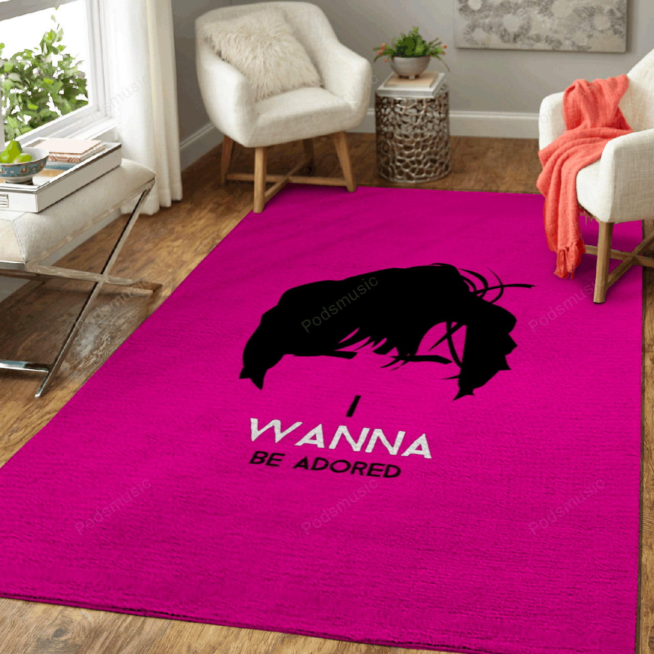 Stone Roses Iwant To Be Adored Print Magenta Music Icons Art For Fans Area Rug Living Room Carpet Rug Regtangle Carpet Floor Decor Home Decor