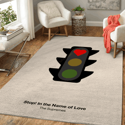 Stop! In The Name Of Love Music Art For Fans Area Rug Living Room Carpet Rug Regtangle Carpet Floor Decor Home Decor