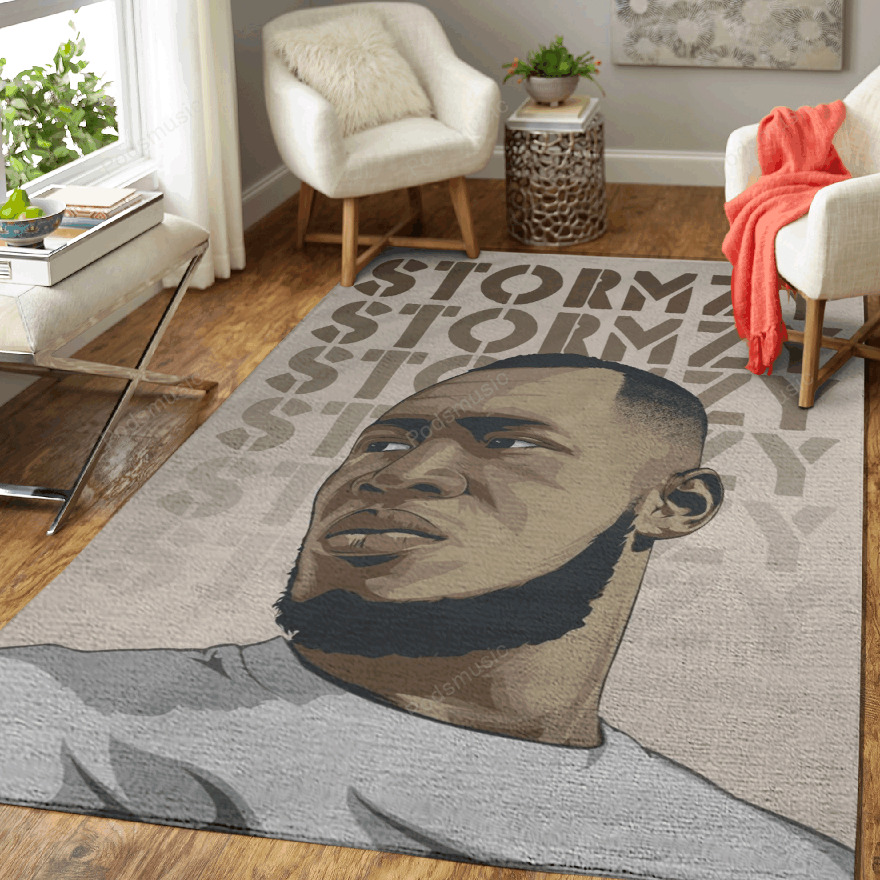 Stormzy Music Artist Art For Fans Area Rug Living Room Carpet Rug Regtangle Carpet Floor Decor Home Decor