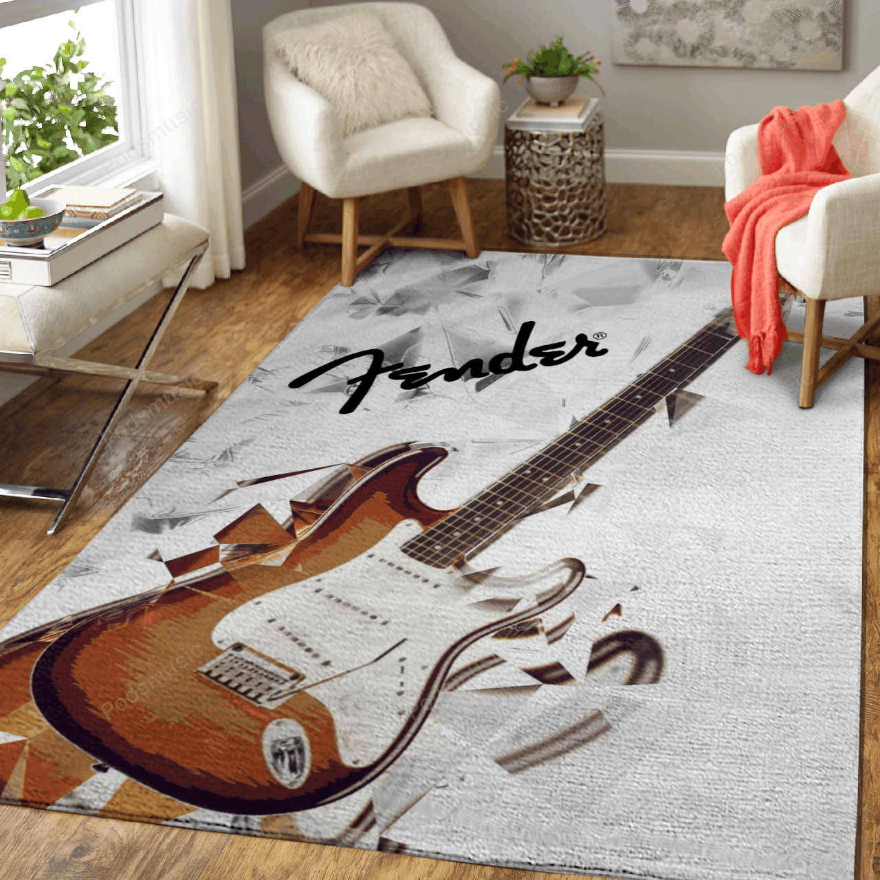 Stratocaster Guitar 1 Music Art Studio Art For Fans Area Rug Living Room Carpet Rug Regtangle Carpet Floor Decor Home Decor