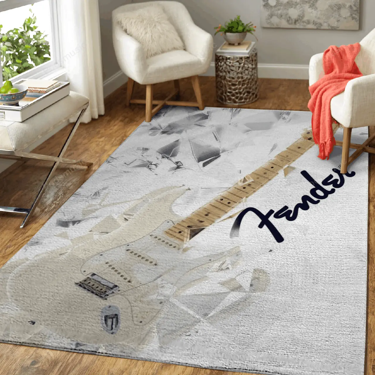 Stratocaster Guitar 5 Music Art Studio Art For Fans Area Rug Living Room Carpet Rug Regtangle Carpet Floor Decor Home Decor