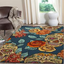 Sugar Skulls Area Rug Living Room Rug Home Decor Home Decor Bedroom Living Room Decor