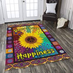 Sunflower Peace Love Happiness Dhckl1810At Rug Living Room Rug Home Decor