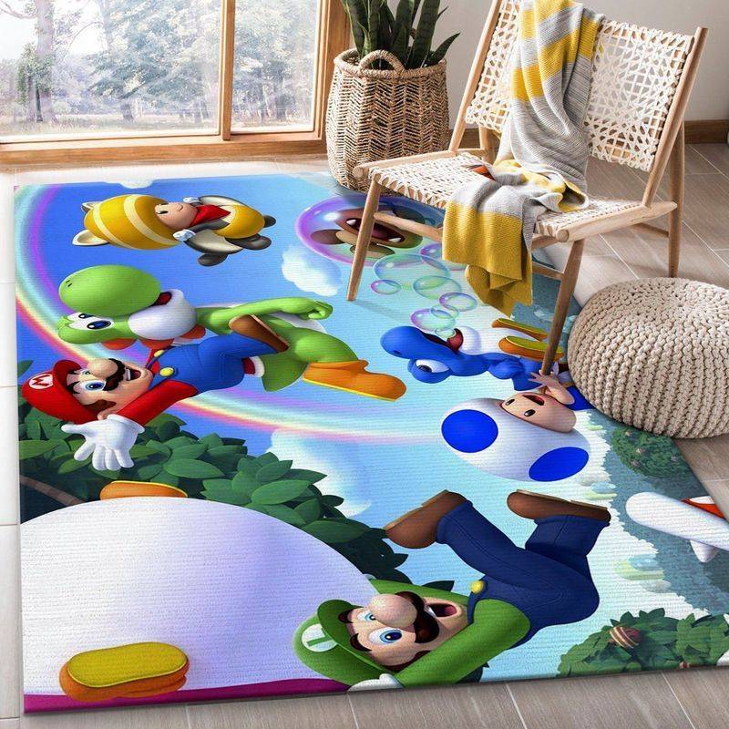 Super Mario 3 Area Rug Living Room And Bed Room Rug Rug Regtangle Carpet Floor Decor Home Decor