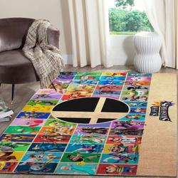 Super Mario Area Rug Living Room Rug Home Decor Nintendo Video Game Gfd 1912064