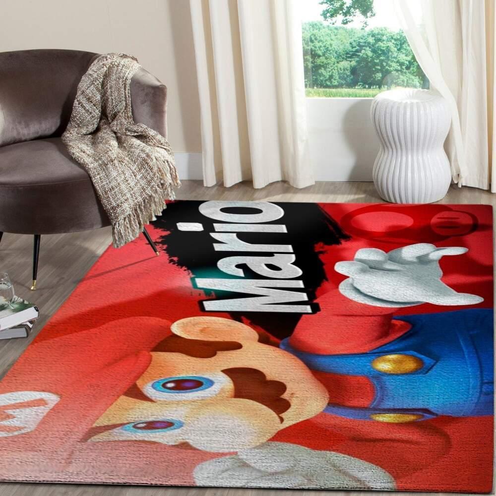 Super Mario Area Rug Nintendo Video Game Carpet Gamer Living Room Rugs Rug Regtangle Carpet Floor Decor Home Decor V863