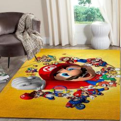 Super Mario Area Rug Nintendo Video Game Carpet Gamer Living Room Rugs Rug Regtangle Carpet Floor Decor Home Decor V879