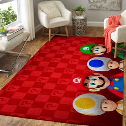 Super Mario Area Rug Nintendo Video Game Carpet Gamer Living Room Rugs Rug Regtangle Carpet Floor Decor Home Decor V886