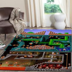 Super Mario Area Rug Nintendo Video Game Carpet Gamer Living Room Rugs Rug Regtangle Carpet Floor Decor Home Decor V904