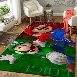 Super Mario Bros. Area Rug Nintendo Video Game Carpet Gamer Living Room Rugs Rug Regtangle Carpet Floor Decor Home Decor V6623