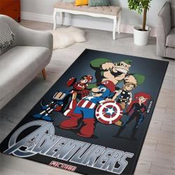 Super Mario Bros Avenger Nintendo Switch Gaming Collection Area Rugs Living Room Carpet Rug Regtangle Carpet Floor Decor Home Decor