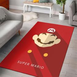 Super Mario Logo Gaming Collectiion Area Rugs Living Room Carpet Rug Regtangle Carpet Floor Decor Home Decor