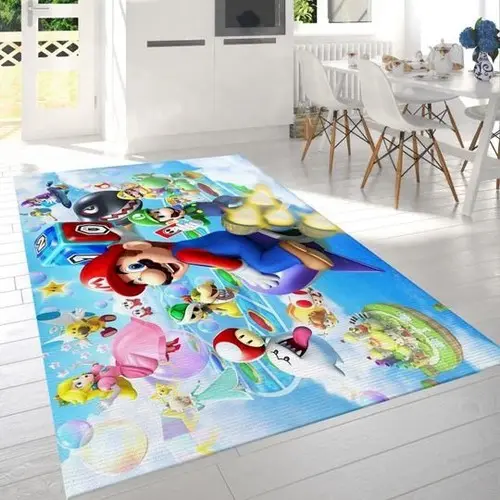 Super Mario V98 Area Rug Bedroom Rug Us Gift Decor Living Room Area Rug Home Decor