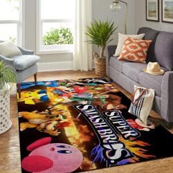 Super Smash Bros. Area Rug Gaming Carpet Gamer Living Room Rugs Rug Regtangle Carpet Floor Decor Home Decor V1227