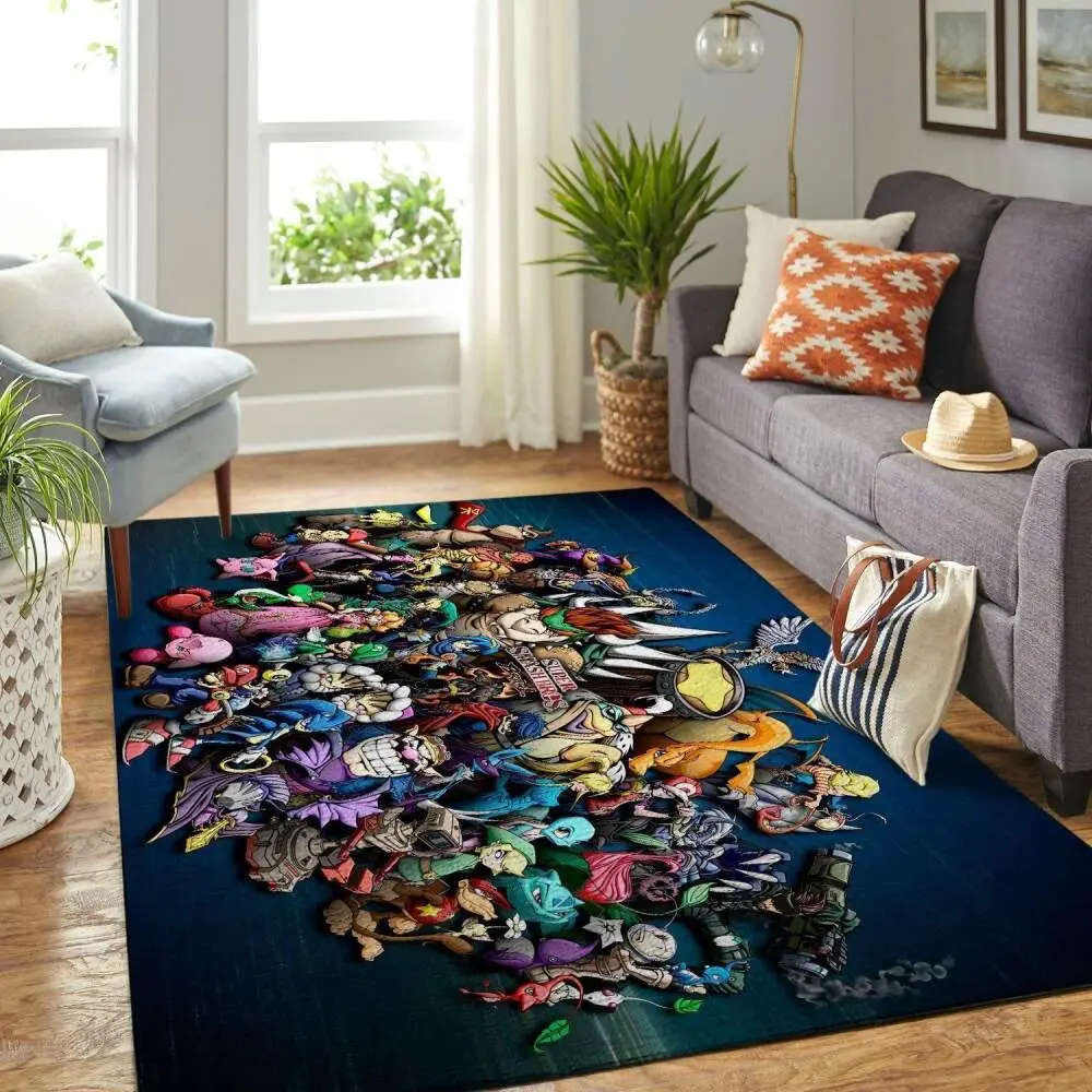 Super Smash Bros. Area Rug Gaming Carpet Gamer Living Room Rugs Rug Regtangle Carpet Floor Decor Home Decor V1232
