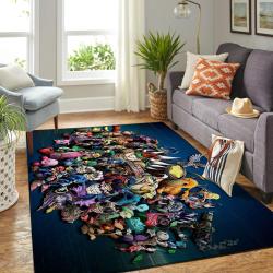 Super Smash Bros. Area Rug Gaming Carpet Gamer Living Room Rugs Rug Regtangle Carpet Floor Decor Home Decor V1232
