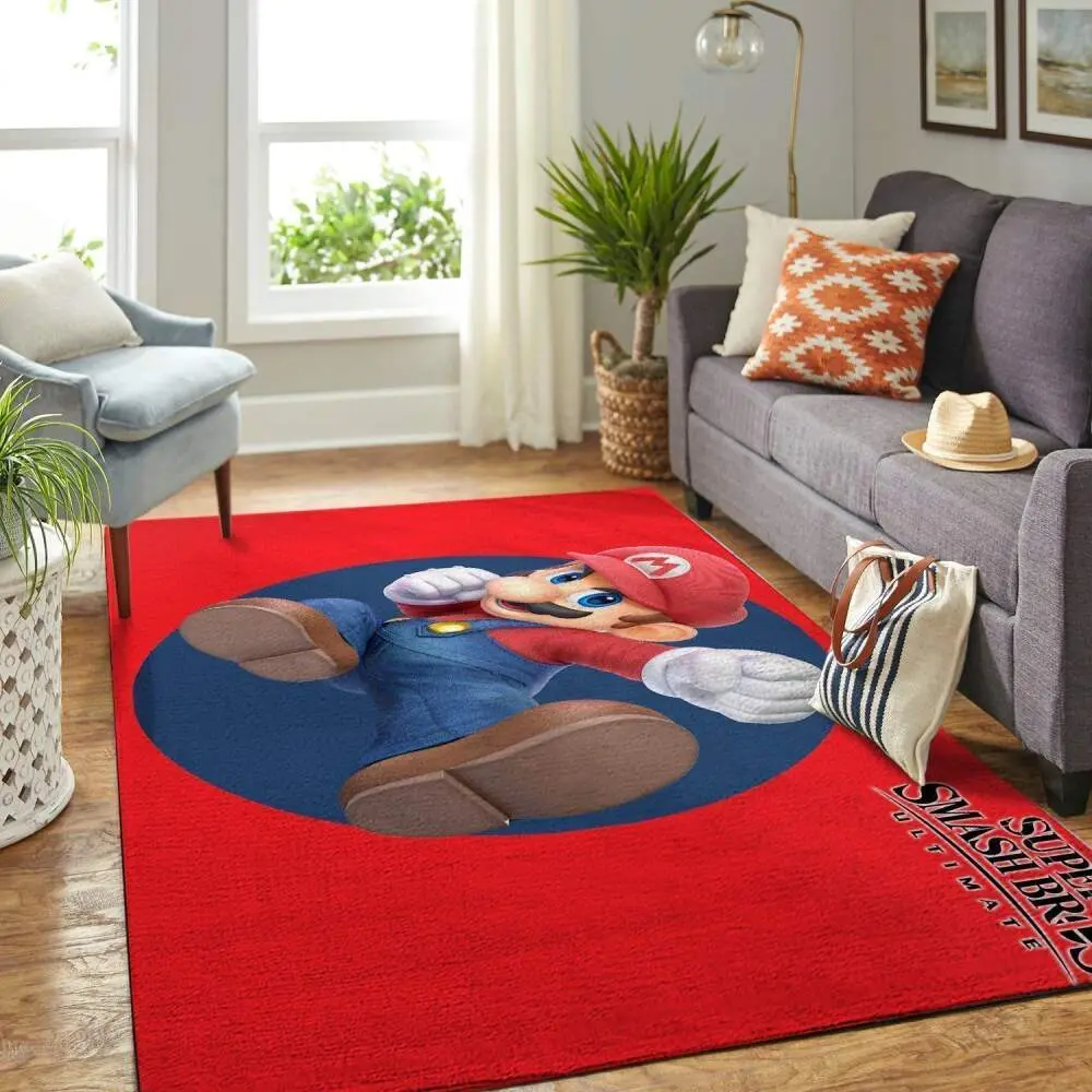 Super Smash Bros. Area Rug Gaming Carpet Gamer Living Room Rugs Rug Regtangle Carpet Floor Decor Home Decor V1233