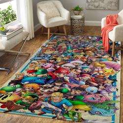 Super Smash Bros. Area Rug Living Room Rug Home Decor Nintendo Video Game Gfd 19091604
