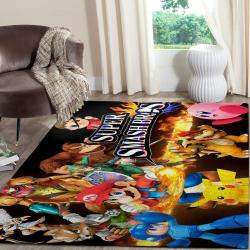 Super Smash Bros. Area Rug Nintendo Video Game Carpet Gamer Living Room Rugs Rug Regtangle Carpet Floor Decor Home Decor V3960