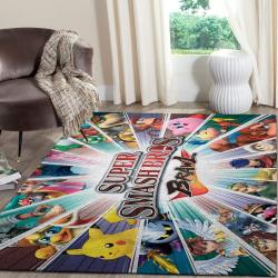 Super Smash Bros. Area Rug Nintendo Video Game Carpet Gamer Living Room Rugs Rug Regtangle Carpet Floor Decor Home Decor V3961