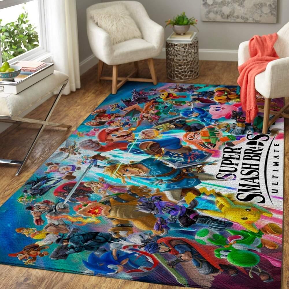 Super Smash Bros. Ultimate Area Rug Gaming Carpet Gamer Living Room Rugs Rug Regtangle Carpet Floor Decor Home Decor V6643