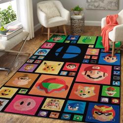 Super Smash Bros. Ultimate Area Rug Nintendo Video Game Carpet Gamer Living Room Rugs Rug Regtangle Carpet Floor Decor Home Decor V5547