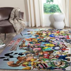 Super Smash Bros Ultimate Game Nintendo Switch Fn050207 Gaming Area Rug Rug Regtangle Carpet Floor Decor Home Decor