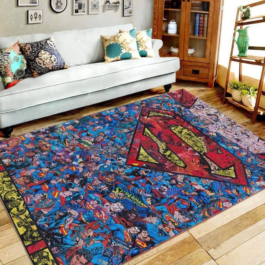 Superman Area Rug Living Room Rug Home Decor Home Decor Bedroom Living Room Decor