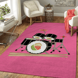 Sushi Drum Funny Music Art For Fans Area Rug Living Room Carpet Rug Regtangle Carpet Floor Decor Home Decor