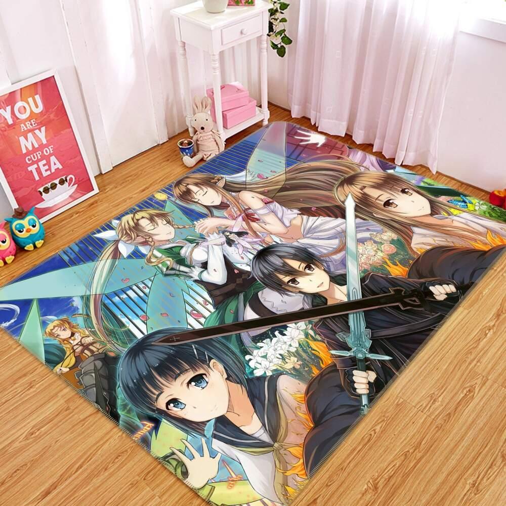 Sword Art Online Anime 17 Area Rug Living Room And Bed Room Rug Rug Regtangle Carpet Floor Decor Home Decor