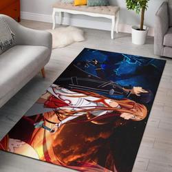 Sword Art Online Kirito Asuna Area Rug Living Room Rug Home Decor Carpet