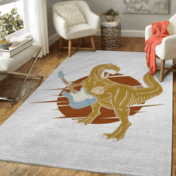 T Rex Music Guitar Music Art For Fans Area Rug Living Room Carpet Rug Regtangle Carpet Floor Decor Home Decor
