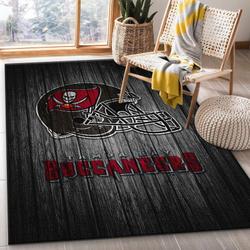 Tampa Bay Buccaneers NFL Wooden Style Area Rug Living Room Home Decor 11