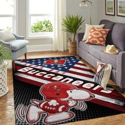 Tampa Bay Buccaneers Nfl Area Rugs American Flag & Snoopy Living Room Rug