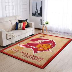 Tampa Bay Buccaneers Nfl Area Rugs Retro Style Living Room Carpet Home Decor
