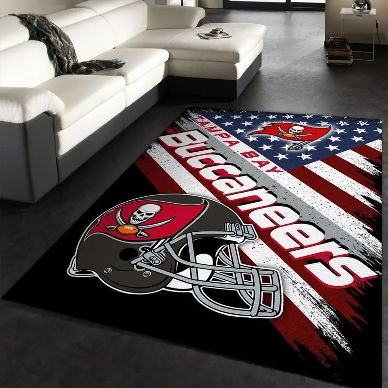 Tampa Bay Buccaneers Nfl American Style Area Rug Living Room And Bed Room Rug