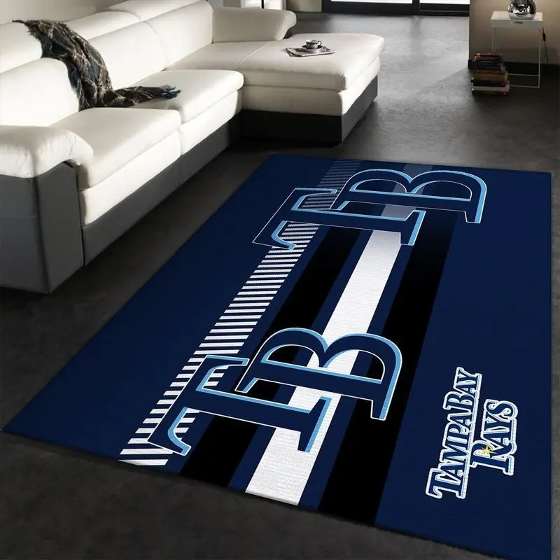 Tampa Bay Rays Area Rug Mlb Team Logo Living Room Home Decor 1