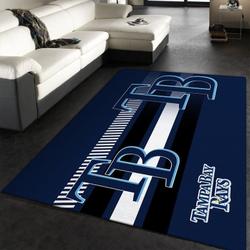 Tampa Bay Rays Area Rug Mlb Team Logo Living Room Home Decor 1
