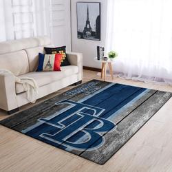 Tampa Bay Rays Wooden Style Area Rug Mlb Team Logo Living Room Rugs 6