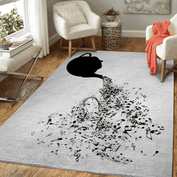 Teapot Pouring Music Happy Art For Fans Area Rug Living Room Carpet Rug Regtangle Carpet Floor Decor Home Decor