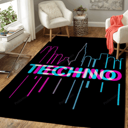 Techno New York Music Art For Fans Area Rug Living Room Carpet Rug Regtangle Carpet Floor Decor Home Decor