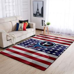 Tennessee Titans American Flag Style Nfl Area Rug Living Room Bed Room Rug